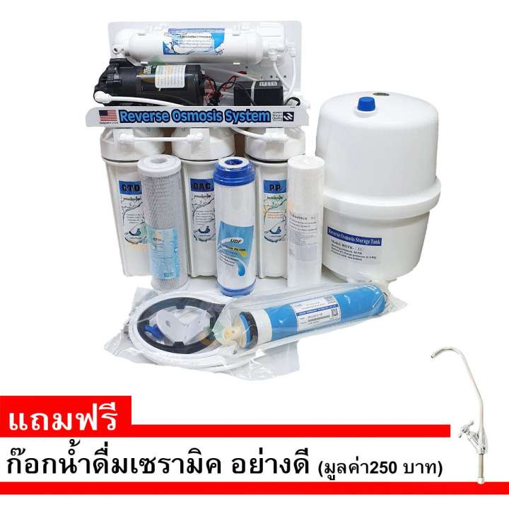 UniPure เครื่องกรองน้ำ ระบบ RO 100 GPD แถมฟรี ก๊อกเซรามิค