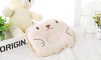 Baby pillow, beautiful head pillow, natural cotton pillow, bear pillow