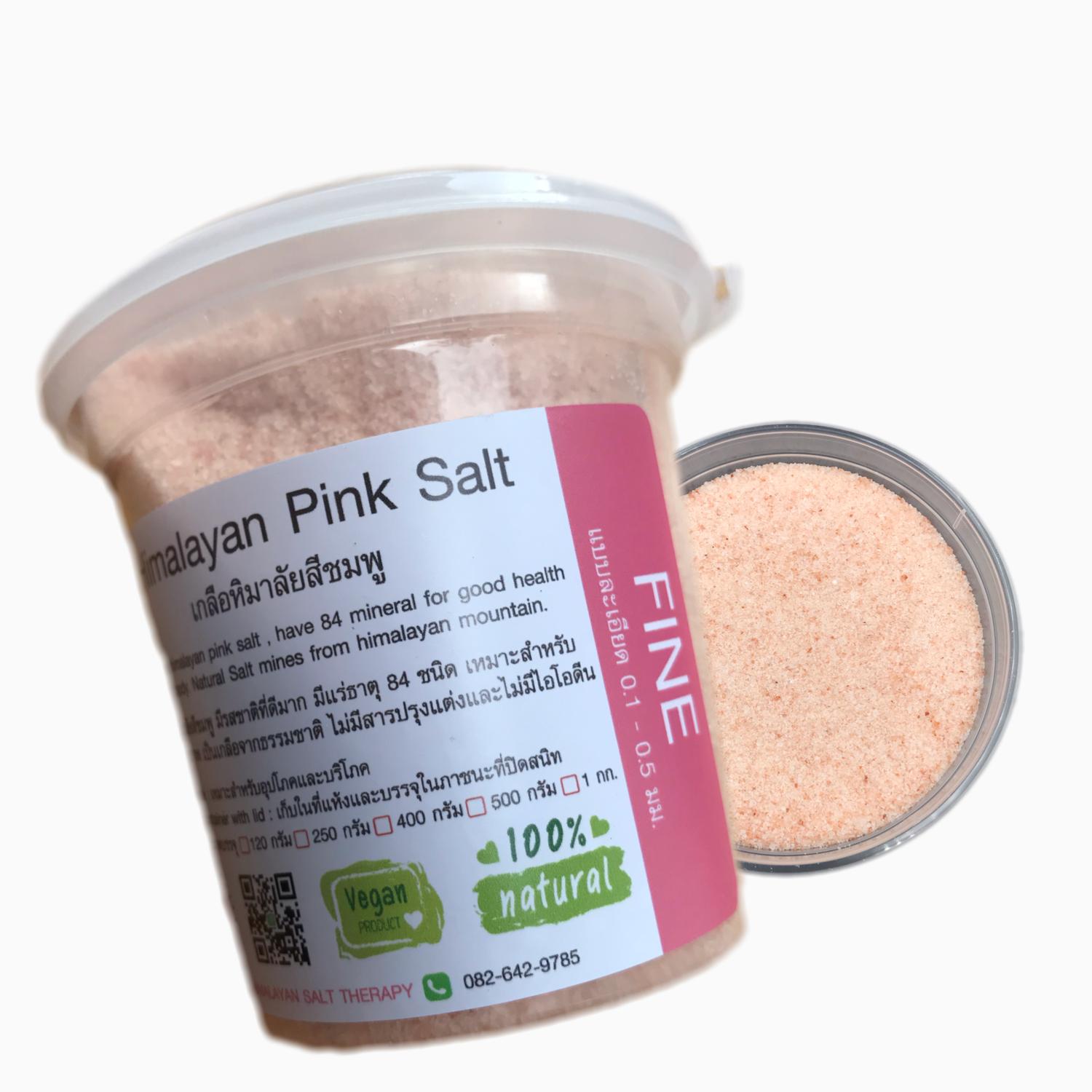 เกลือหิมาลายันสีชมพูแท้  200 กรัม แบบละเอียด เกรดอาหารบริโภคดีที่สุด  Himalayan Pink Salt Flne Food Grade  200 gram. จากเทือกเขาหิมาลัย คีโต เกลือชมพู ส่งฟรี