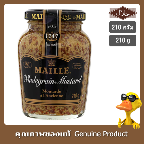 Maille Seasoned Whole Grain Mustard 210g. มายด์โฮลเกรนมัสตาร์ด 210กรัม