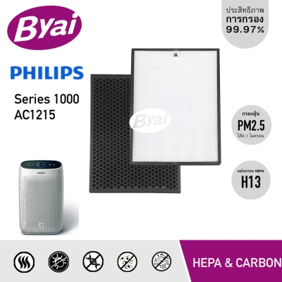 แผ่นกรองอากาศ Philips Series 1000 รุ่น AC1215 แผ่นกรอง True HEPA Filter รุ่น FY1413 และแผ่นกรองกลิ่น FY1410