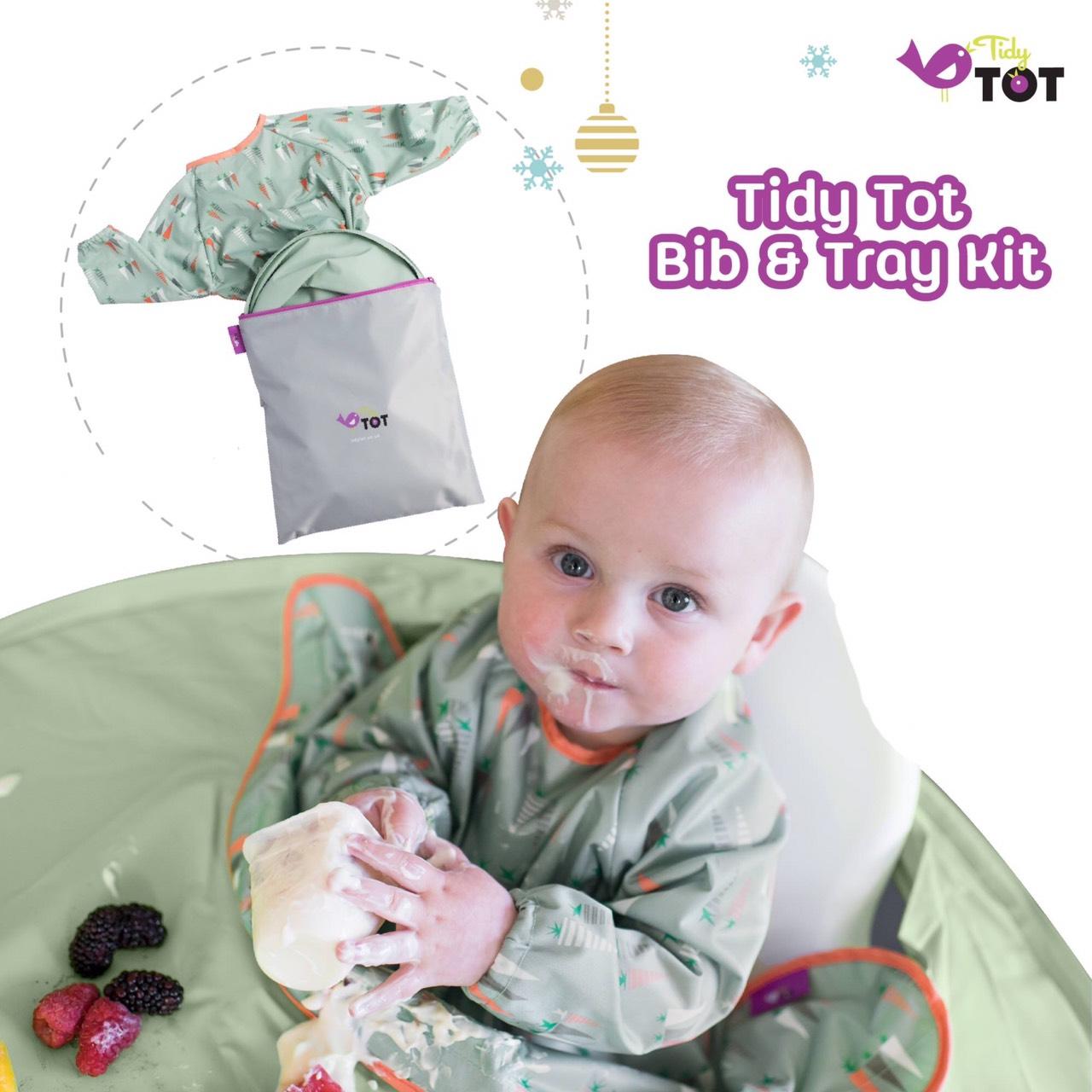 Tidy tot bib and tray kit ชุดถาดและเสื้อกันเปื้อน Lazada.co.th