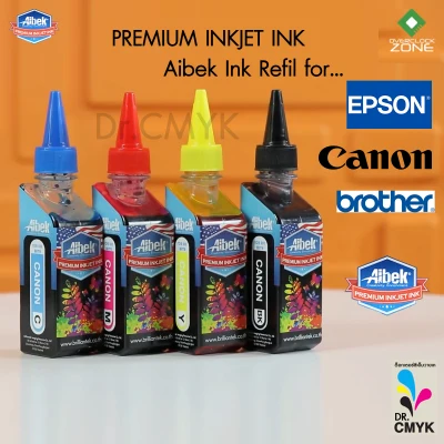 หมึกปริ้นเตอร์ Cannon Brother Epson Printer Inkjet Ink ยี่ห้อ Aibek