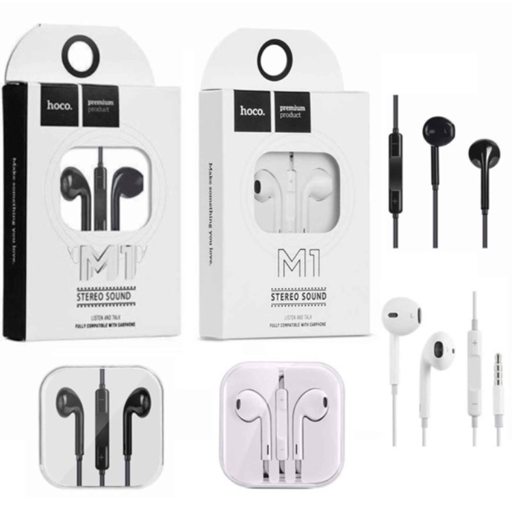 Hoco M1 หูฟังพร้อมสมอลทอร์ค มีไมค์ เหมาะสำหรับ iPhone ราคาถูก คุณภาพดี Ear-phone with Mic