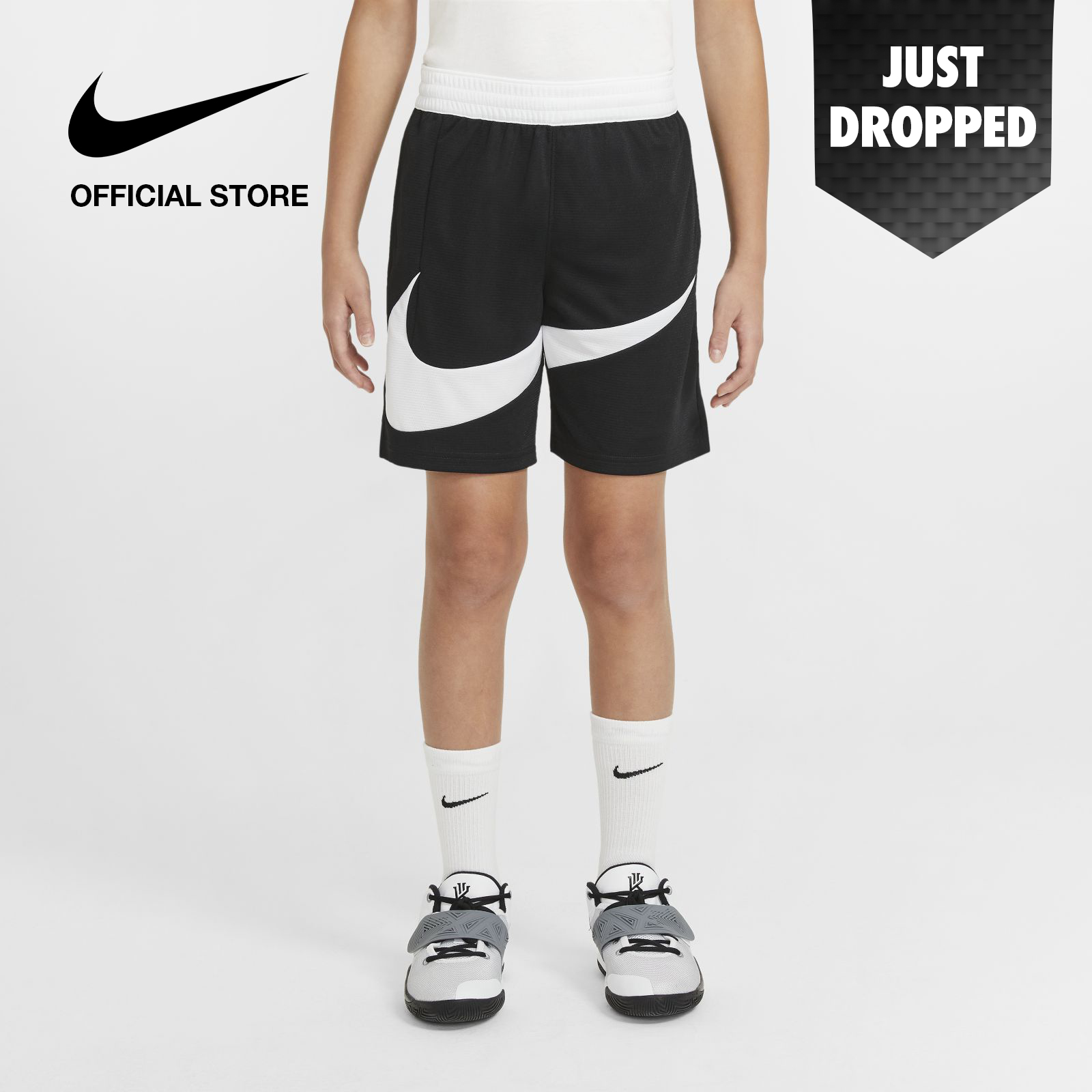 Nike Kids' Dri-FIT Basketball Shorts - Black ไนกี้ กางเกงบาสเก็ตบอลขาสั้นเด็ก ดรายฟิต - สีดำ