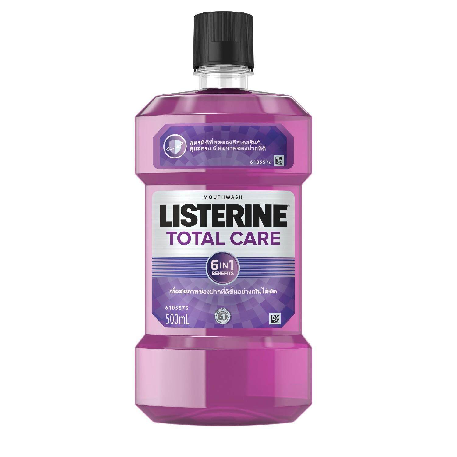 Listerine ลิสเตอรีน น้ำยาบ้วนปาก โทเทิลแคร์ 500 มล. Listerine mouthwash Total care 500ml. (Mouthwash,Mouth,Oral,Oral Care,น้ำยาบ้วนปาก,ช่องปาก,สุขภาพฟัน) ของแท้