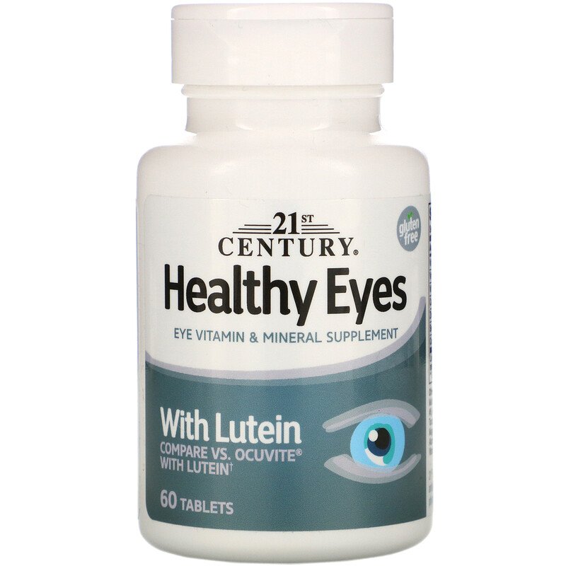 Lutein (Healthy Eyes) + Vitamin C, E, Zinc (60 Tablets) - 21st Century