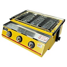 Nanotech เตาปิ้งย่างอินฟราเรด  3หัว ตัวสี ครอบสแตนเลส รุ่น J-333Y