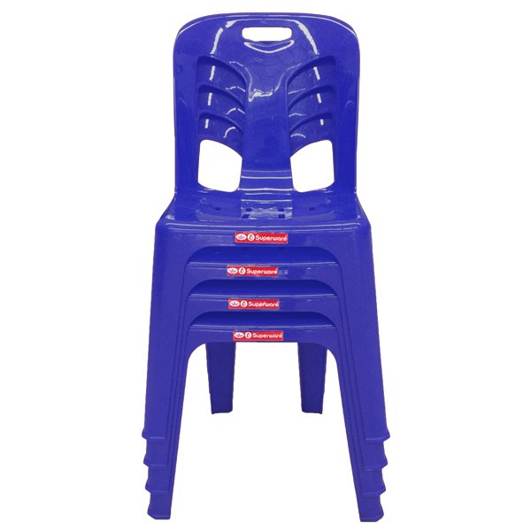 OA Furniture เก้าอี้พลาสติก Superware รุ่น CH-50 4 ตัว( สีน้ำเงิน)