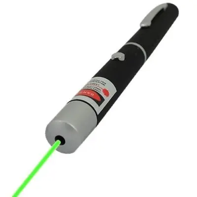 Green Laser pointer ปากกาเลเซอร์ พร้อมหัวต่อกระจายแสง 5 หัว