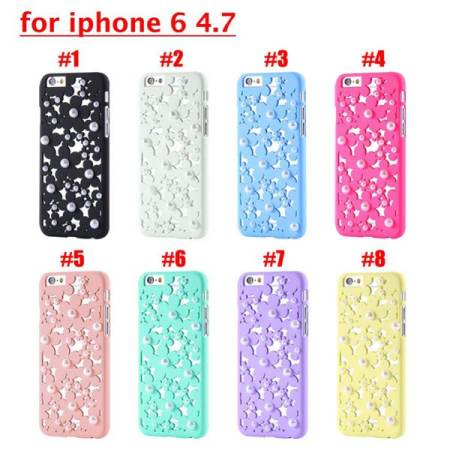 IPhone 6 /6S Case Hollow Out Little Daisy Flower Pearl IPhone Case For IPhone 6 /6S 4.7 inch (White)