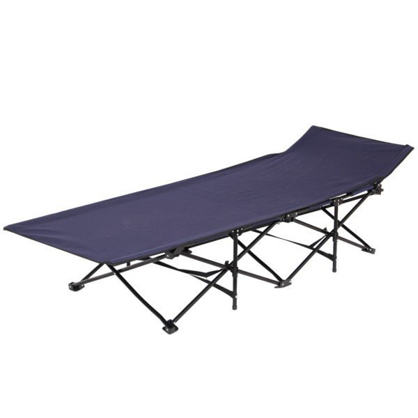 Living in Style เตียงพับ แบบพกพา Folding bed (สีน้ำเงิน)