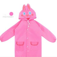 Mamon Shop เสื้อกันฝนเด็ก Funny Rain Coat (กระต่ายสีชมพู)