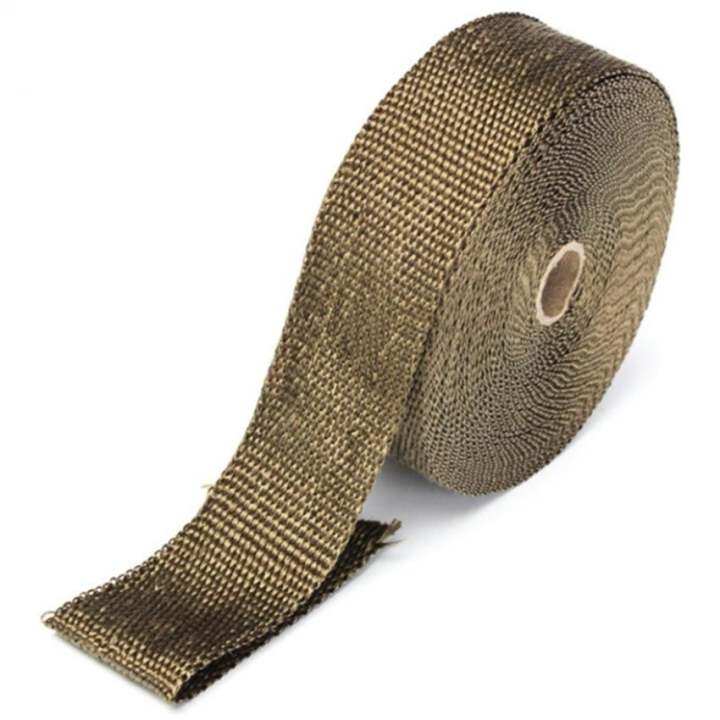 ผ้าพันท่อ ไอเสีย เฮดเดอร์ Big bike รถยนต์ ( Titanium )ความกว้าง 2 นิ้ว ยาว 10 เมตร (สีไทเทเนียม) 84-racing