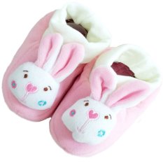 รองเท้าหัดเดิน หัวการ์ตูน ลายกระต่าย New Born Infant Baby shoe (สีชมพู)