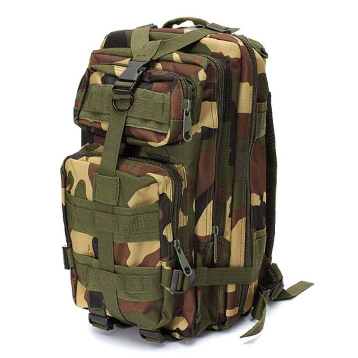 Sport กระเป๋าเป้เดินป่า เป้สะพายหลัง 3P Backpack Bag 25L ( Digital Camouflage/ลายพราง เขียวทหาร )