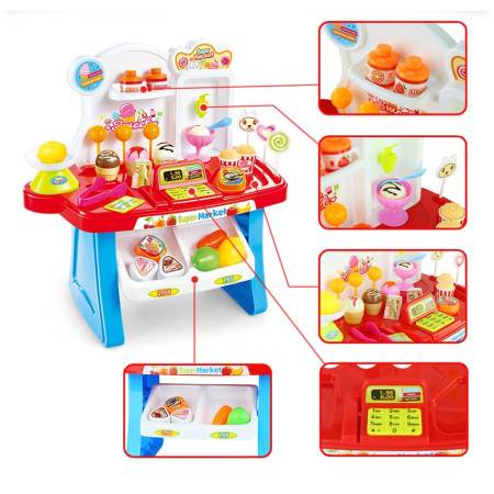 Worktoys ร้านขายไอศครีม Mini Market (สีฟ้า)