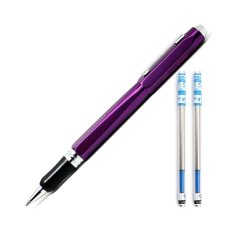 OHTO Pen Dude Series Ceramic Rollerball Technology Pen(Violet)+ไส้ปากกาหมึกน้ำ C-305(0.5)(Blue) 2 ชิ้น