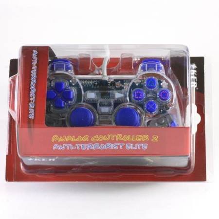 OKER จอยเกมส์ Play Station 2 รุ่น IL-709 (สีน้ำเงิน)