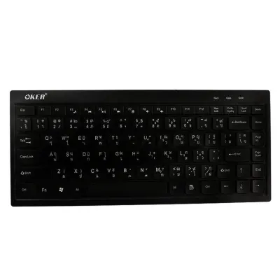OKER คีร์บอดโน้ตบุค USB Keyboard OKER OKER (mini F6) Black