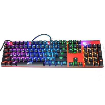 OKER Magic RGB Backlight Mechanical Keyboard Blue Switch รุ่น K84 (สีแดง)