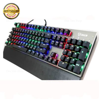 OKER Magic RGB Mechanical Keyboard Blue Outemu Switch รุ่น K95  (สีดำ)