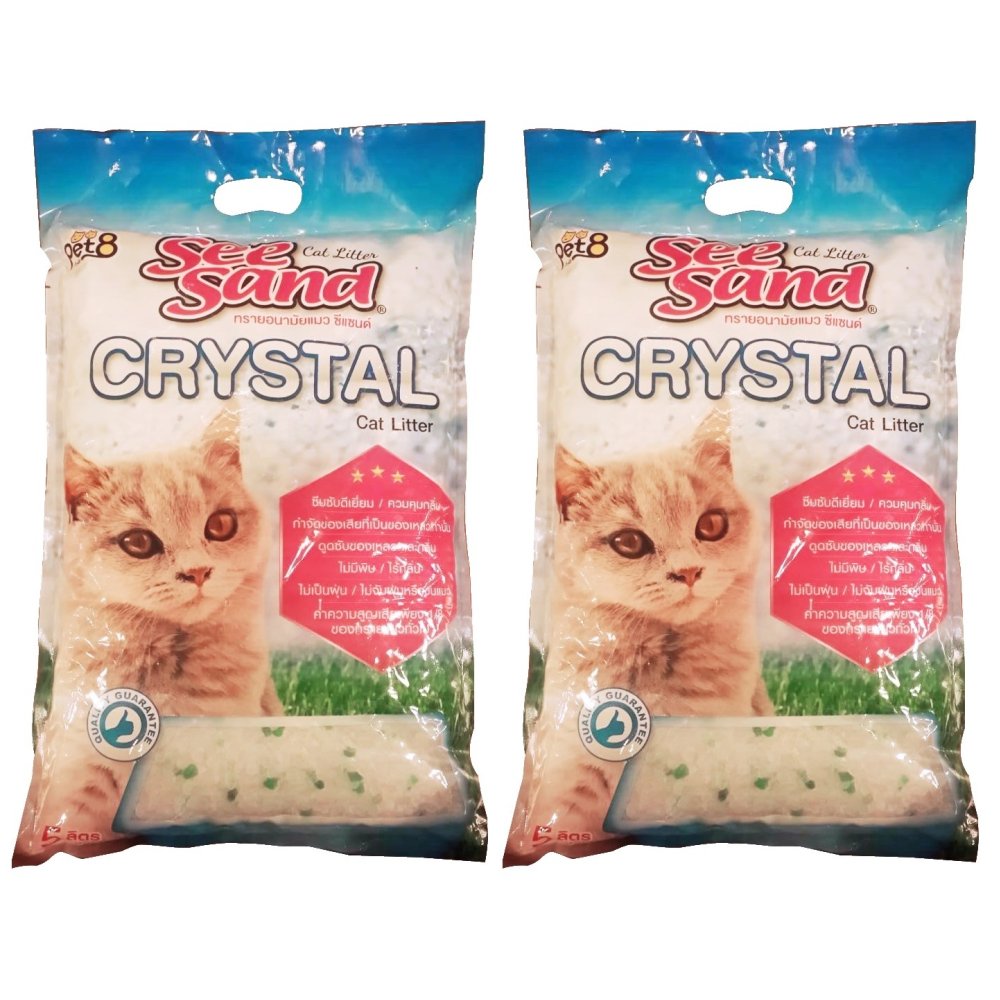 โปรโมชั่น Pet8 See Sand Cat Sand Crystal Sand ทรายแมว ทรายคริสตัล แบบ