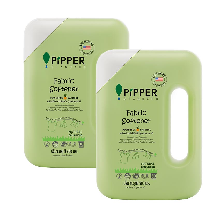 PIPPER STANDARD น้ำยาปรับผ้านุ่มธรรมชาติ กลิ่น Natural แบบขวด 900 มล. (แพ็คคู่) : FSNA900(90210104) = 2