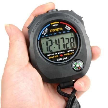PM.AM นาฬิกาจับเวลา stopwatch - Black