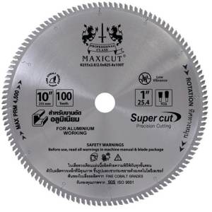 PRIN MARKET ใบเลื่อยวงเดือน10”x100T MAXICUT (TCGอลูมิเนียม)