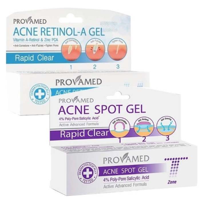 รีวิว Provamed Acne Spot Gel เจลแต้มสิว (T-Zone) 10g + Provamed Acne Retinol-A Gel เจลแต้มสิว (U-Zone) 10g พันทิป
