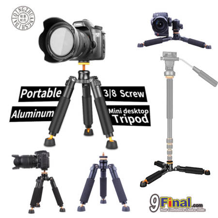 QZSD Q178 by 9FINAL ขาตั้ง และ ฐาน monopod Desktop Mini Tripod Load 3KG Universal 3 Legs Monopod Base Stand Unipod Support for Canon 60D 60D 5D Nikon D90 Sony A58 A7RII DSLR Cameras Video Micro Shooting