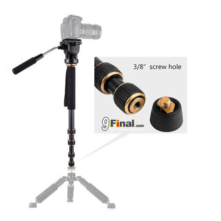 QZSD Q188 by 9FINAL ขาตั้ง monopod Professional Aluminum Alloy Monopod Load 8kg รับฟรี ...ฐานขาตั้ง Manbily M-1 -1 set