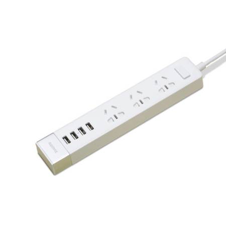 REMAX ปลั๊กไฟ 3 ช่อง และ USB 4 Port รุ่น RU-S2 (White)