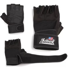 Schiek ถุงมือยกน้ำหนัก ถุงมือฟิตเนส ถุงมือหนัง Fitness Glove (Black)