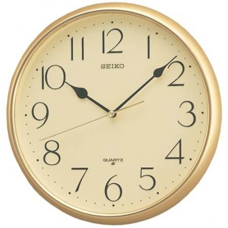 ของใหม่ยอดฮิต Seiko นาฬิกาแขวน รุ่น QXA001GT (สีทอง) กำหนดมาตรฐาน