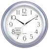 SEIKO นาฬิกาแขวนผนัง ขอบพลาสติกสีบอร์นฟ้า หน้าขาว รุ่น QXA327L