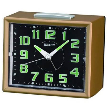 SEIKO นาฬิกาตั้งปลุก Bell Alarm มีพรายน้ำ รุ่น QHK024G