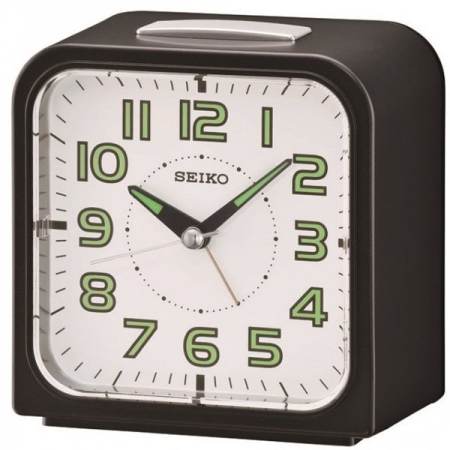 SEIKO นาฬิกาตั้งปลุก Bell Alarm มีพรายน้ำ รุ่น QHK025J