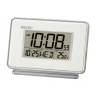 Seiko White Thermometer And Daily Alarm Desk Or Bedside Clock QHL068W