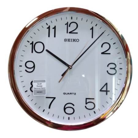 SEIKOแขวนผนังรุ่น PQA041-FT - Pink Gold ( 16 นิ้ว )