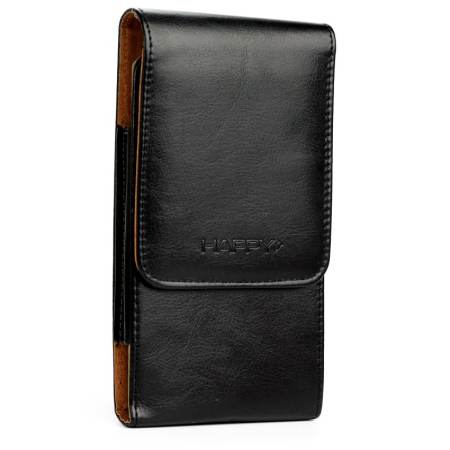 Siam Tablet Shop ซองหนังคาดเอว สำหรับ Samsung Galaxy A7 Version 2  (2016)  Size XXL แนวตั้ง  (สีดำ)