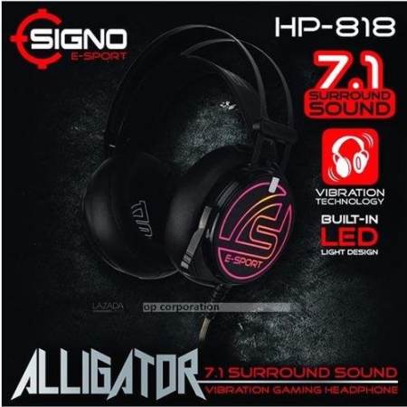 มาใหม่นาทีนี้ SIGNO E-Sport HP-818S ALLIGATOR 7.1 Surround Sound Vibration
Gaming Headphone (black) กลับมาอีกครั้ง