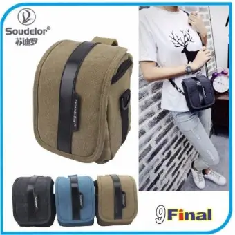 ข้อมูล Soudelor Camera Bag กระเป๋ากล้อง digital /MirrorLess กล้อง Action ผ้า Canvas รุ่น 2001V (Vertical) - สีน้ำตาล ( Brown Color) (Brown) ดีไหม