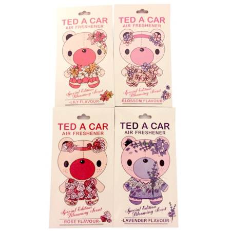 TED A CAR Air Freshener  Limited Best Seller Mix Set แผ่นน้ำหอมรูปหมี 4 ชิ้น
