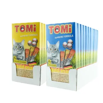 โปรโมชั่น Tomi Liquid Snack โทมิ ขนมแมวเลีย รสแซลมอน 11 กล่อง รสไก่และตับ 11 กล่อง รีวิว