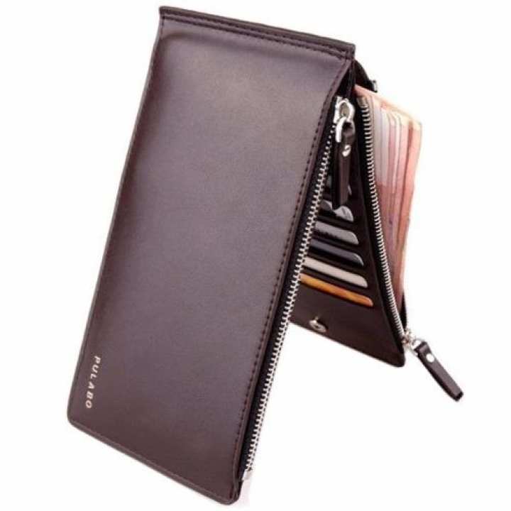 Trusty กระเป๋าใส่เช็ค กระเป๋าเงิน กระเป๋าหนัง กระเป๋าใบยาว Double Zip 0597 - สีน้ำตาล