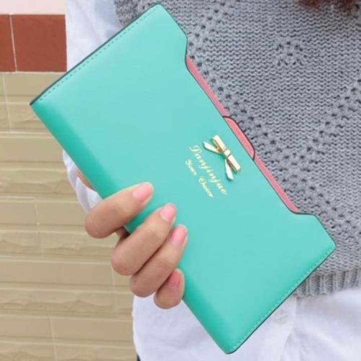 Trusty กระเป๋าสตางค์ใบยาวแบบแยกชิ้น กระเป๋าโทรศัพท์ - สีเขียวอ่อน