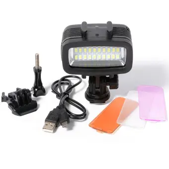 ราคา Underwater 40M Waterproof LED Diving Video Light 20 LEDs 700LM for GoPro Hero 3/4 Sports Cameras DSLR รีวิว