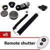 Universal clip lens 3 in1 เลนส์มือถือ (สีดำ) + Monopod Selfie Z07-1 (สีดำ) แถมฟรี Remote Shutter (สีขาว)